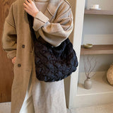 Velvet Puffy Cloud Shoulder Crossbody Bag_Cuab00487