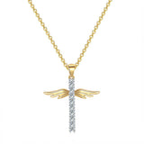 Cross Necklace Is A Full Diamond Collarbone Chain