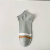 Two-Bar Solid Color Breathable Socks For Men_Cwms2004