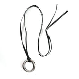 MINIMALIST 18K STEEL SOLID HOOP EARRINGS WITH CORD_CWMM8891