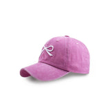 NEW WOMENS BOW EMBROIDERED BASEBALL CAP CWAH1239
