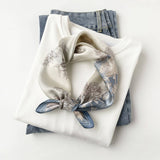 SILK SQUARE SCARF ELEGANT CHINESE FLORAL PRINT_CWASC0814