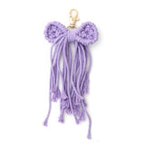 BOW TASSEL KEYCHAIN HANDCRAFTED WRIST STRAP_CWAB5073