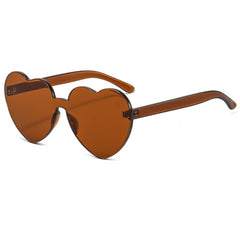 FRAMELESS HEART JELLY COLOR THICK SUNGLASSES_CWASG1194