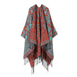 Warm Faux Cashmere Tassel Scarf Cape Shawl_Cwasc2168