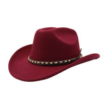 MEN WOMEN ETHNIC WOOL FEDORA JAZZ COWBOY HAT_CWAH04415