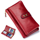 Vintage Waxed Leather Multifunctional Wallet_Cwab3812