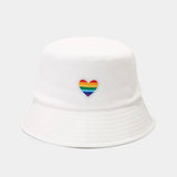 RAINBOW HEART FOLDABLE BUCKET HAT_CWAH1638