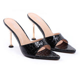 SNAKESKIN PATTERN POINTED TOE STILETTO PUMPS_CWSHS0609