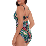 LEOPARD PRINT SLIM CUT OUT BIKINI SWIMSUIT_CWMW0620