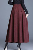 Woolen Thickened Waistline Long Skirt
