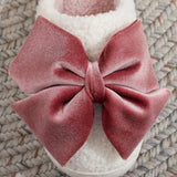 Winter Warm Bow Cotton Slippers For Women_Cwshf00227