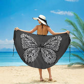 LARGE BUTTERFLY PRINT BEACH COVER UP BIKINI DRESS_CWBLS0483