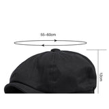 SIMPLE ADJUSTABLE BRITISH FLAT CAP_CWAH1908