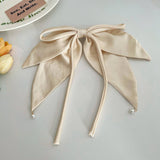 SOLID COLOR RIBBON BOW VERSATILE HAIRPINS_CWAHA1185