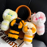 CUTE CHUBBY KITTEN CAR KEYCHAIN PLUSH PENDANT_CWMM2512