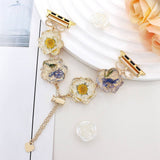 IWATCH8 1 TRANSPARENT DAISY DRIED FLOWER STRAP_CWWW0058