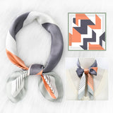 STRIPED SATIN SCARF 70CM CHIC SUMMER SUN WRAP_CWASC1153