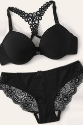 Cwmu00280_Sexy Lace Bra Set Front Closure Underwire