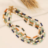 FASHION PEARL BAMBOO NATURAL STONE NECKLACE_CWAJE0652