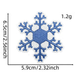 Winter Blue Christmas Graffiti Embroidered Patch_Cwmm4028