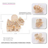 CLIP GENTLE STYLE PINK ACRYLIC MINI HAIR CLIP_CWAHA4266