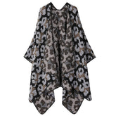 SHAWL KNITTED CAPE LEOPARD PRINT THICK WARM SCARF_CWASC2223