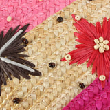 HAND EMBROIDERED STARFISH STRAW BAG_CWAB2017