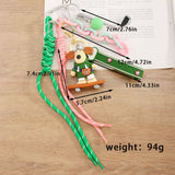 CUTE CARTOON SKATEBOARD BULLDOG KEYCHAIN CHARM_CWMM7564