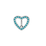BOW HEART CZ BELLY BUTTON RING NEW DESIGN_CWMM9183