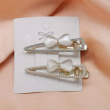 Cat'S Eye Stone Bow Hairpin Side Bangs Clip_Cwaha4710
