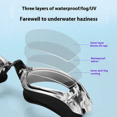 KIDS SWIM GOGGLES HD MIRROR ANTI FOG WATERPROOF_CWASG1044