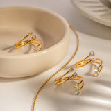 SIDE BY SIDE 4 DIAMOND OPEN RING_CWAJE1387