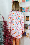 Stylish Single Breasted Christmas Tree Nightdress