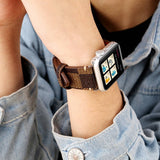 APPLE WATCH9 STYLISH PLAID LEATHER STRAP_CWASC1579