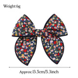 FLORAL COTTON BOW HAIR CLIP FOR BABY GIRLS_CWAHA6752