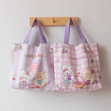 CUTE PRINTED LUNCH TOTE BAG FOR STUDENTS OFFICE_CWAB5664