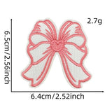 CUTE SOLID COLOR CARTOON BOW EMBROIDERED PATCH_CWMM4027