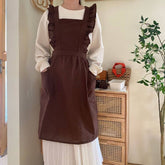 HOME CAFE ART FLORIST RUFFLED APRON_CWMM5804