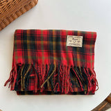 PLAID COLORBLOCK SCARF CLASSIC WINTER WRAP_CWASC2347