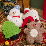 NEW CHRISTMAS SNOWMAN ELK PILLOW_CWMM1441