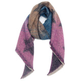 DIAMOND PATTERN SCARF CHUNKY LOOP YARN WINTER WRAP_CWASC0123