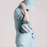 CYLINDRICAL CONTRASTING COLOR PATCHWORK BUCKET BAG_CWAB1929