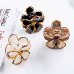 Vintage Floral Claw Clip For Ponytail & Half Bun_Cwaha07285