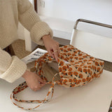 Cwab3899_Corduroy Snap-Button Large-Capacity Shoulder Bag