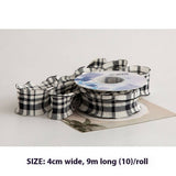 COLORFUL PUFF PLAID RIBBON FISHTAIL YARN RIBBON_CWMM5777