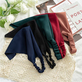 SOLID COLOR CHIFFON TRIANGLE SCARF HAIRACCESSORIES_CWAHA4154