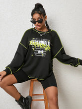 Solid Color Loose Round Neck Long-Sleeved Hoodie