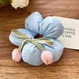 3D TULIP SCRUNCHIE HAIR TIE FOR BUN STYLE_CWAHA5504