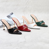 SNAKESKIN PATTERN POINTED TOE STILETTO PUMPS_CWSHS0609